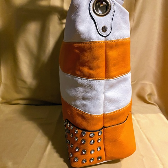 NWOT EMILY RHINESTONE STRIPE HOBO BAG - Picture 10 of 14